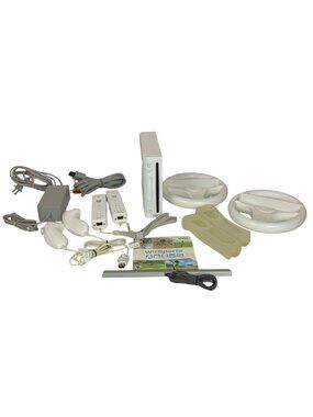 Nintendo Wii RVL-001 Console Wii Sports Bundle Controllers Cables Joysticks